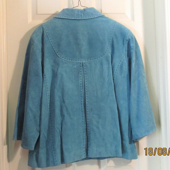 Coldwater Creek Suede Jacket 3/4 Length Sleeves Sz 1X - Picture 3 of 3